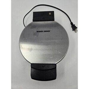 Black & Decker WMB505 Belgian Waffle Maker Round Nonstick 650W Stainless